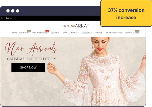 37% conversion upsurge for Online Markat e-store