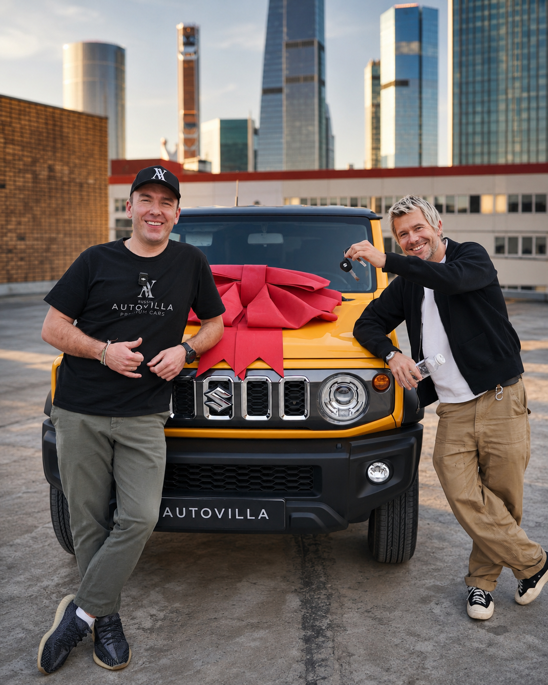 Client with a Suzuki Jimny at handover