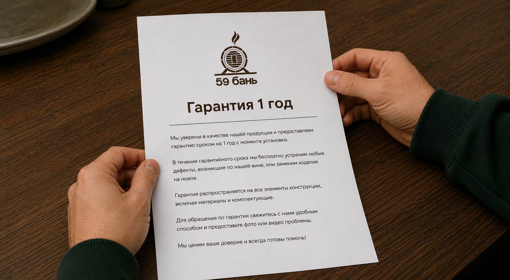 Гарантия 1 год