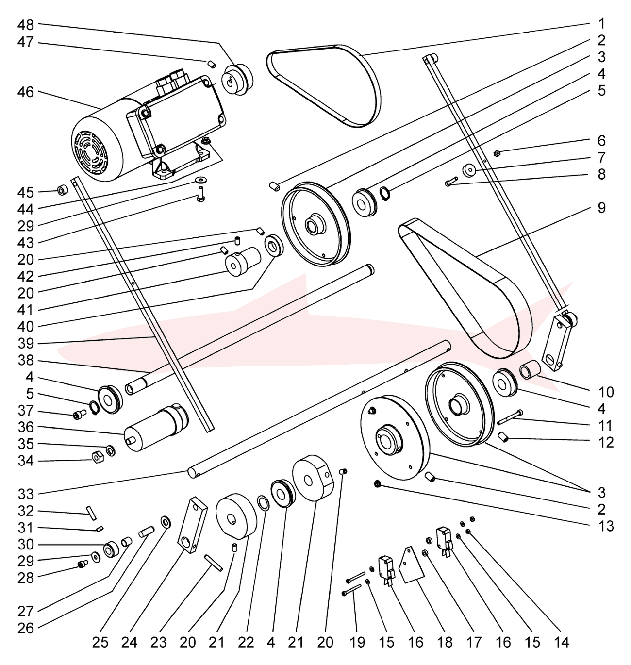 Foldnak 40 FO10 Drive — схема деталей