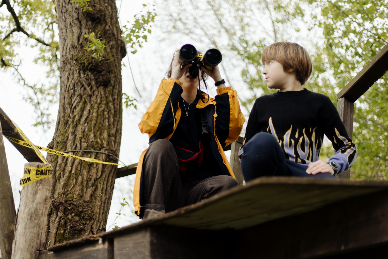 A camper outdoors at camp
