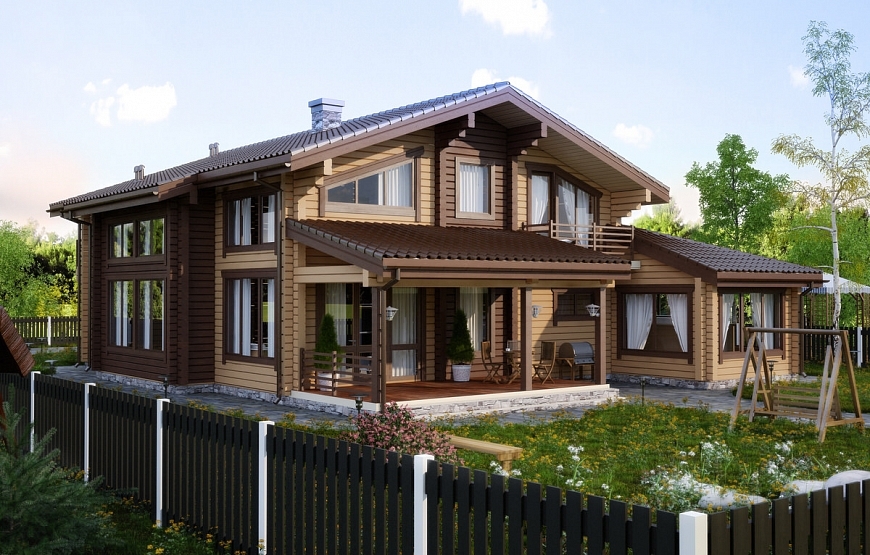 House project Glued laminated timber park, order the construction of a house