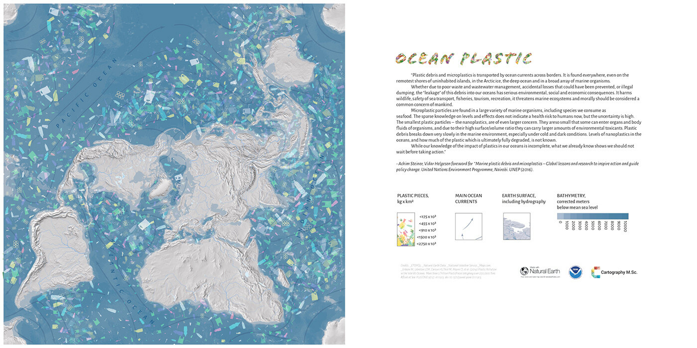 Ocean plastic map