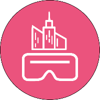 Значок очков виртуальной реальности, обозначающий сферу «Технологии и виртуальная реальность»