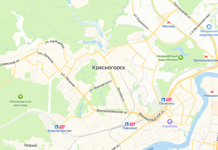 Карта погоды красногорск