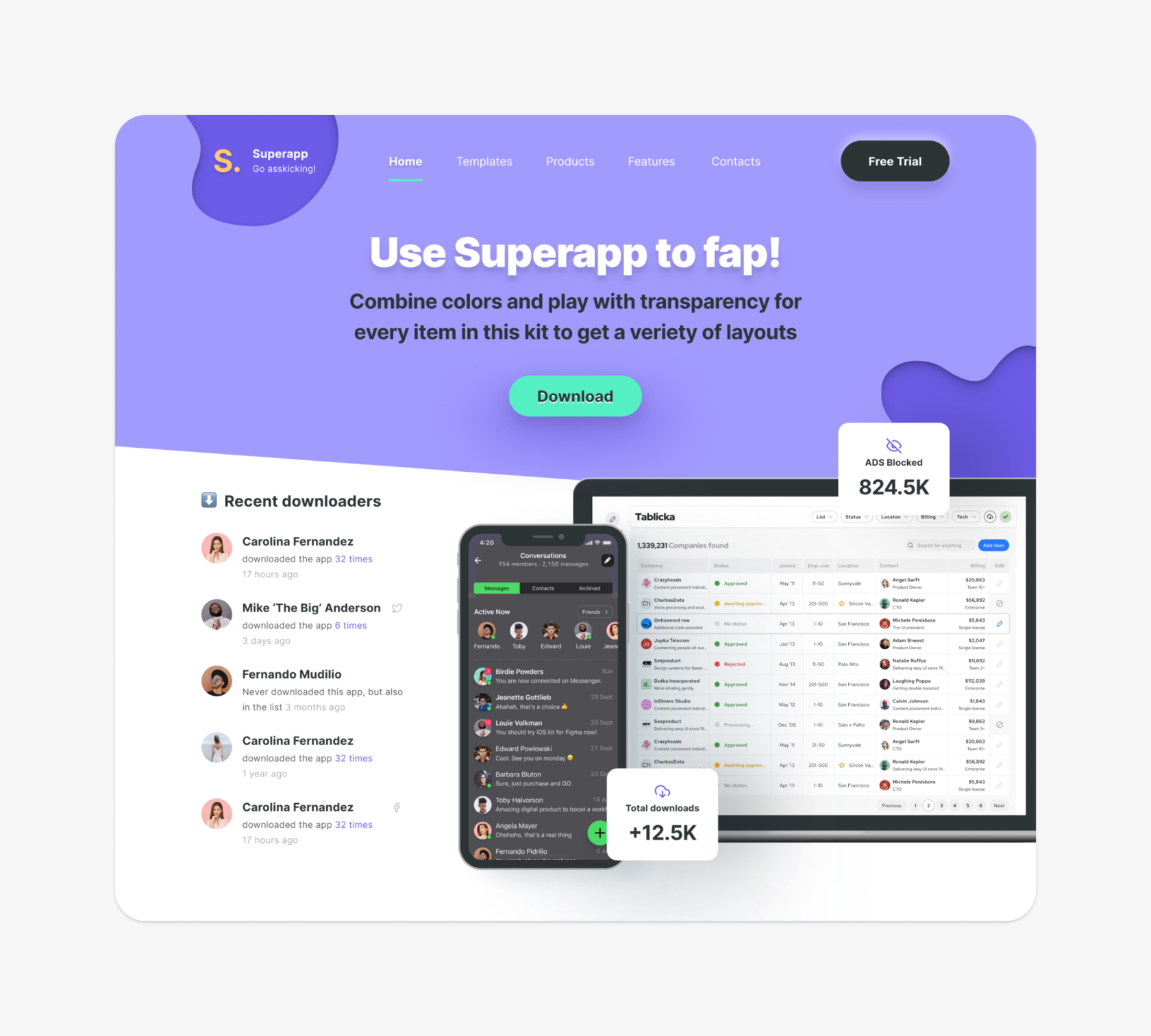 Figma Desktop Website Template