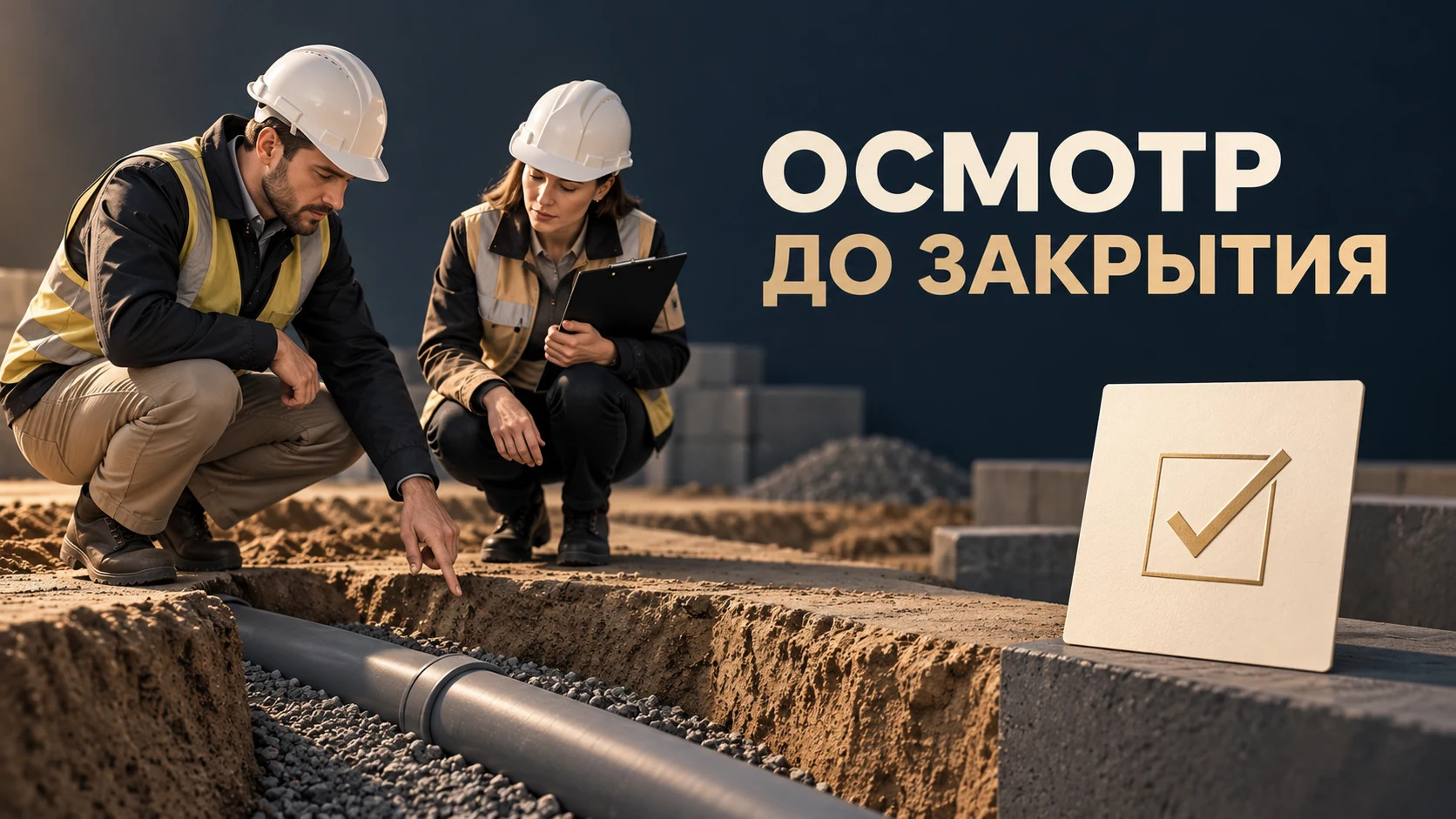 Концептуальная последовательность контроля скрытых строительных работ до их закрытия