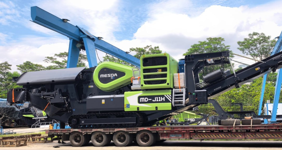 Перевозка мобильной дробилки MESDA