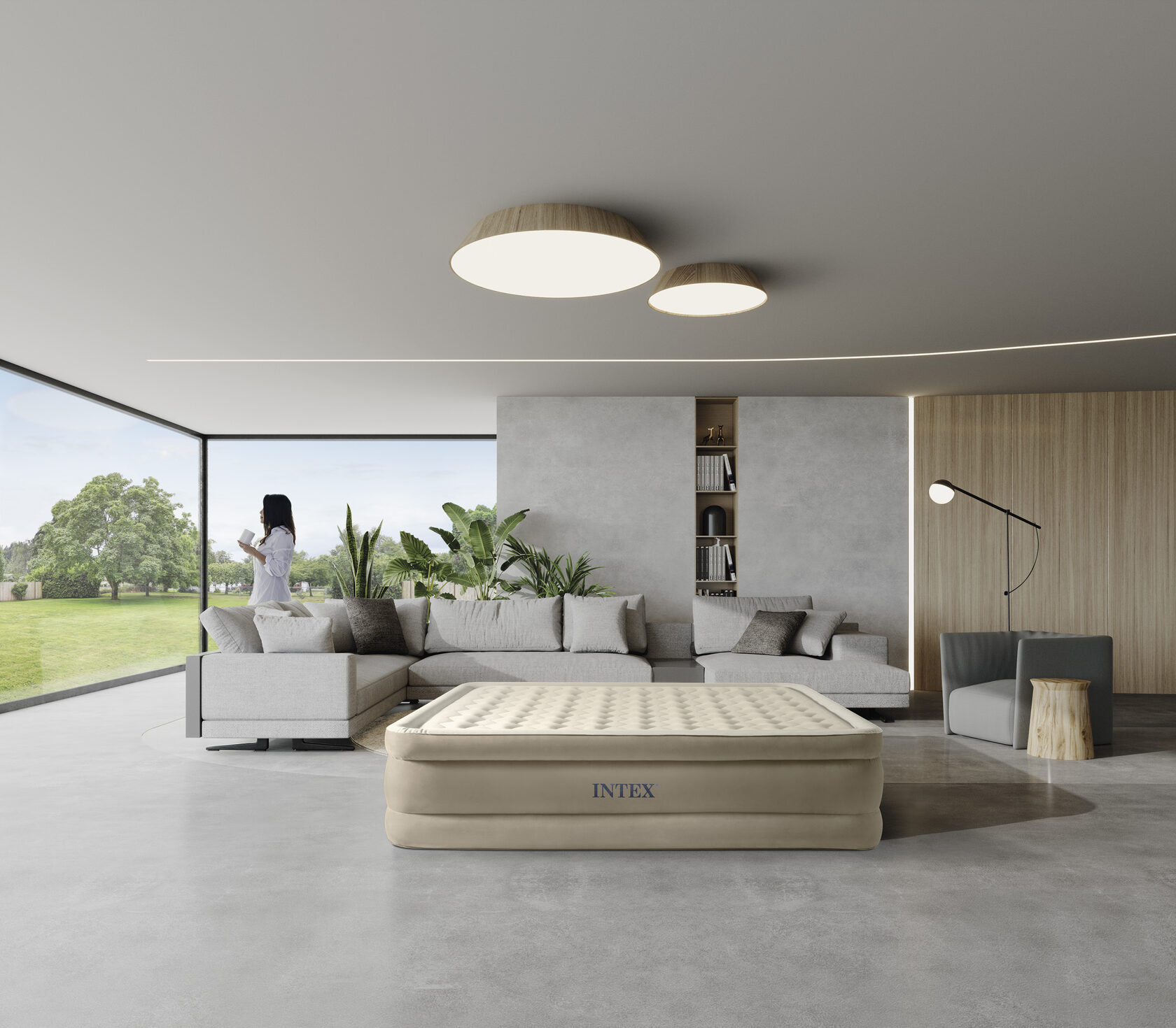 Надувная кровать intex ultra plush bed 64428
