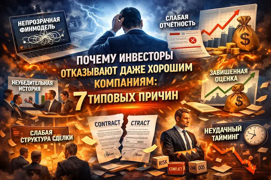 7 причин отказа компании в инвестициях
