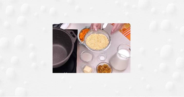 Приготовление пшенной каши с тыквой и изюмом: шаг 3