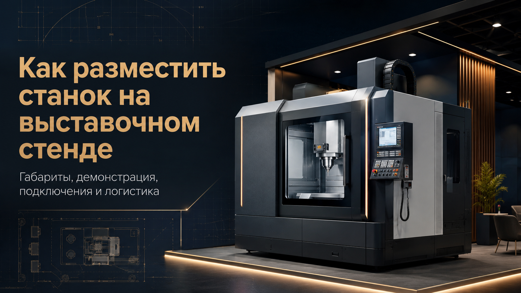Станок на промышленном выставочном стенде