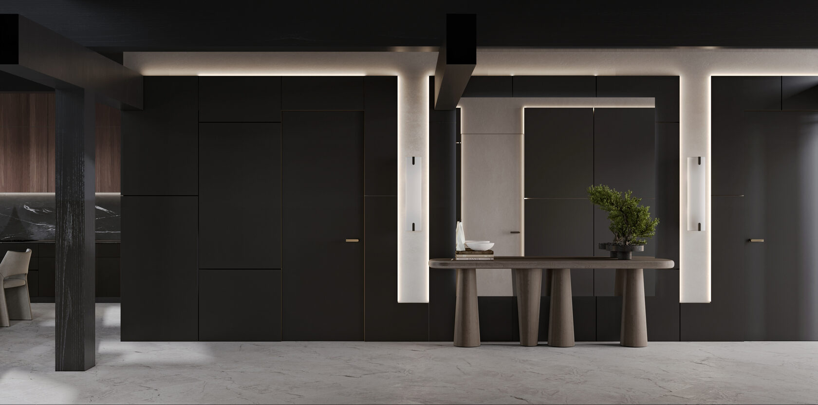 Дизайн интерьера холла в современном стиле