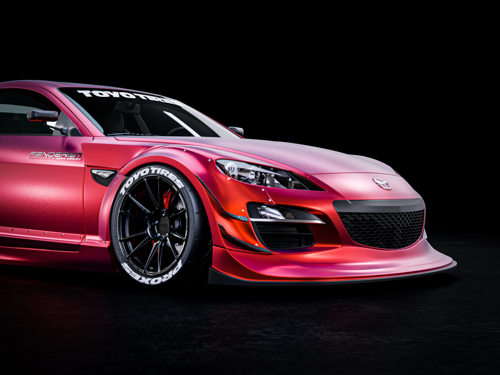 FENDERIST SPEC S 50mm fender flares kit / WIDE BODY KIT Mazda RX8 2008