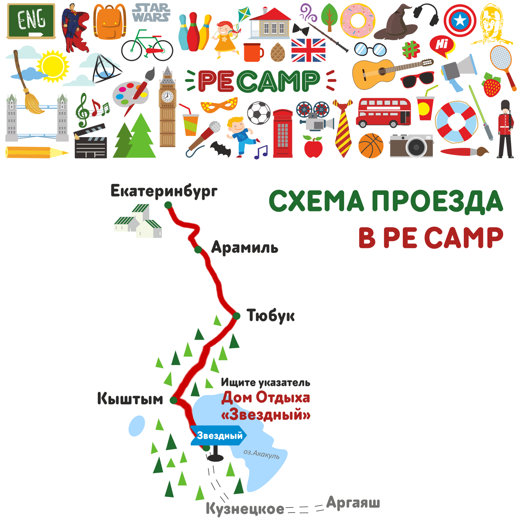 Как добраться до лагеря PlanetEnglish Camp