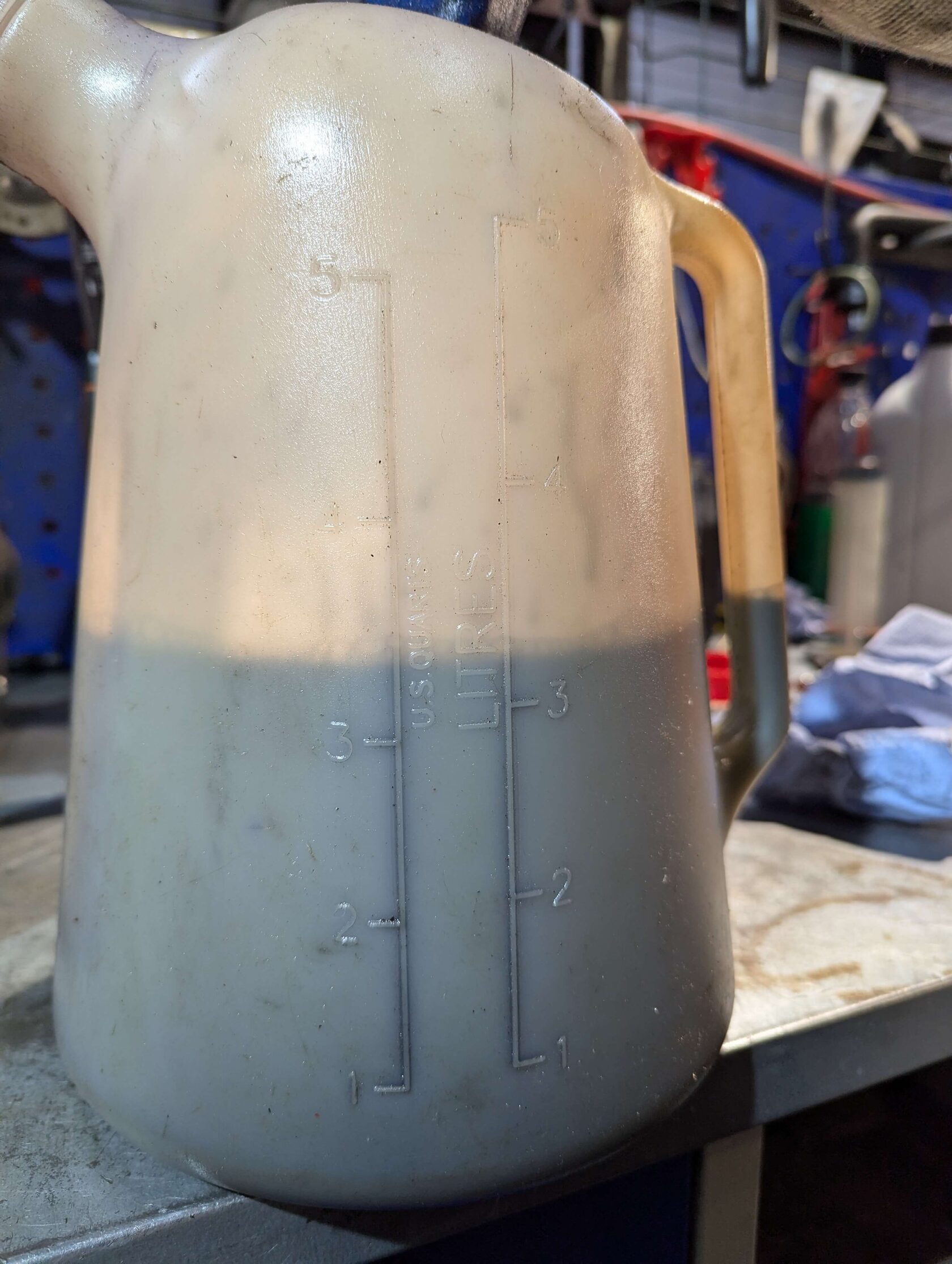 Контроль объема слитого масла