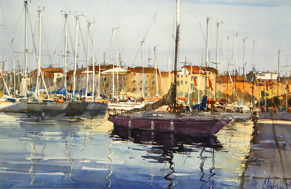 La Seyne-sur-Mer. France. 2018. Watercolor on paper, 36x56 cm