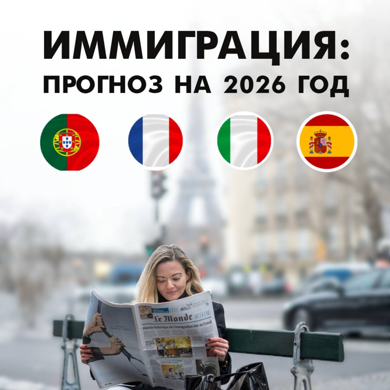 Прогноз иммиграции 2026: программы ВНЖ Франции, Испании, Италии и Португалии для предпринимателей от компании Visere