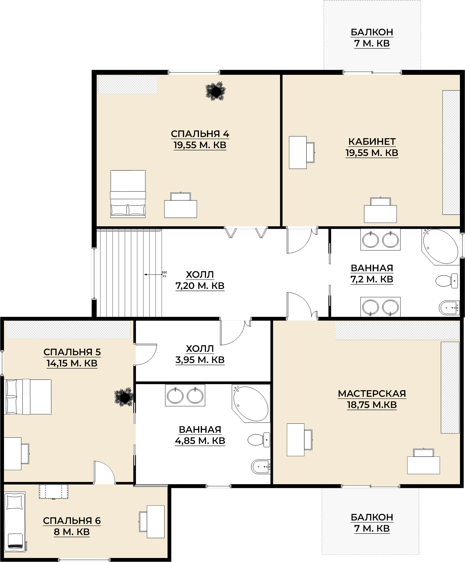 Планировка второго этажа