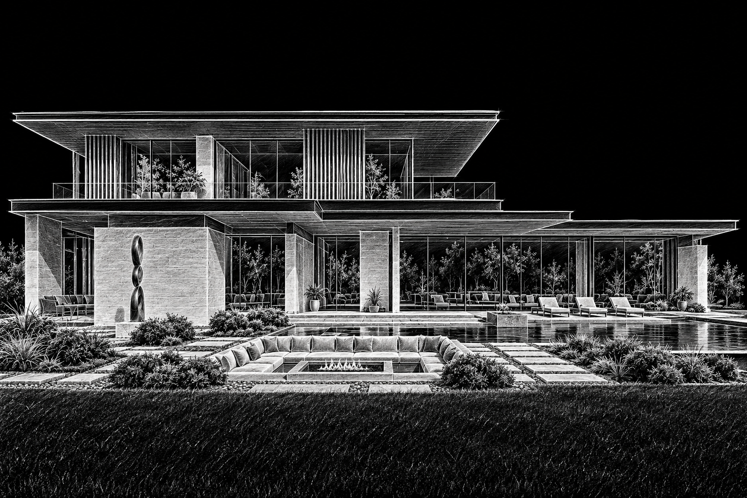 VILLA D’OLIVA / Фасад со стороны сада