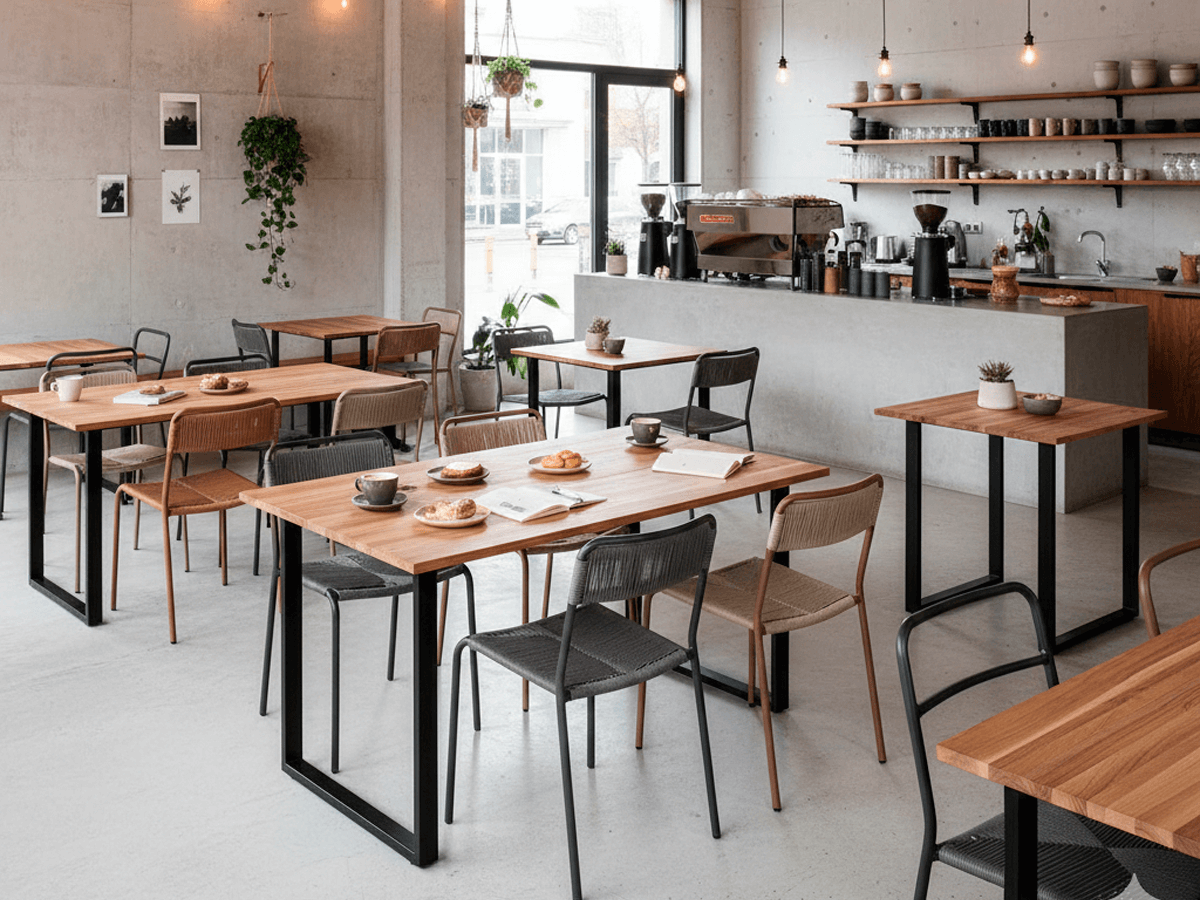 Комплектация ресторанов подстольями из металла с порошковой покраской