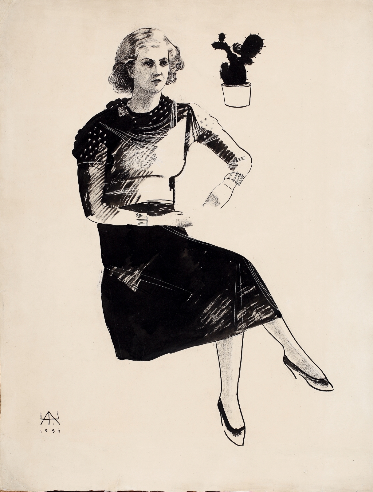Девушка и кактус. 1934
