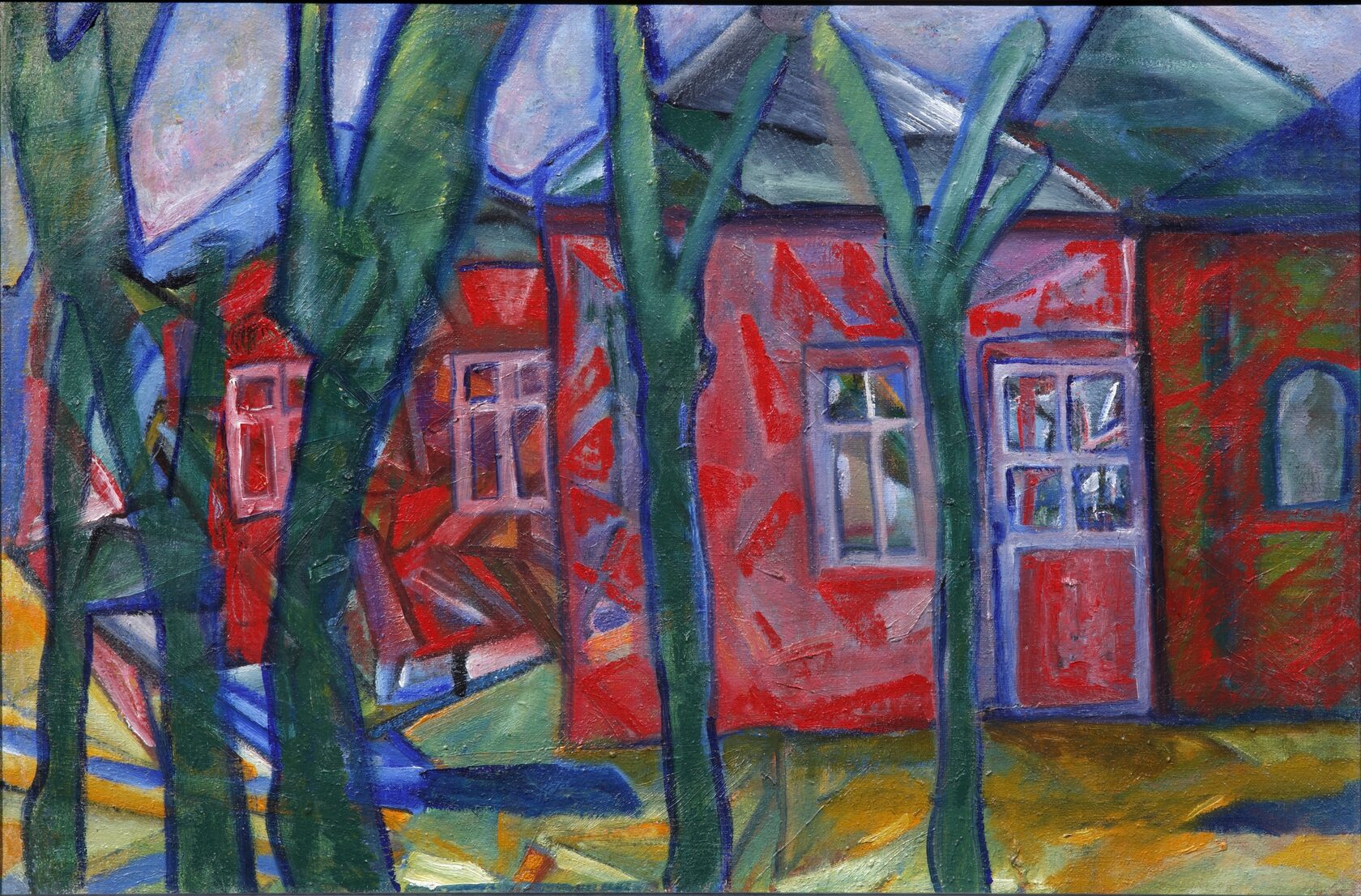Пейзаж с красными домами. Конец 1900-х – начало 1910-х