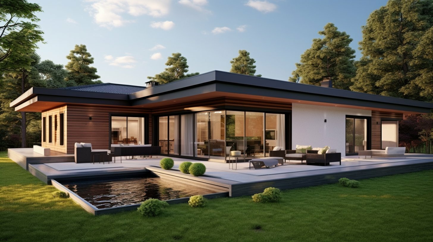 дом одноэтажный с цокольным этажом