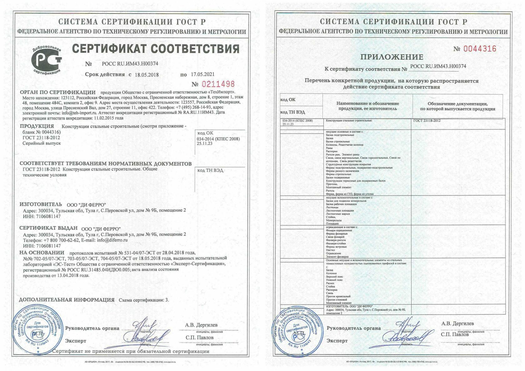 сертификат соответствия на медицинскую мебель
