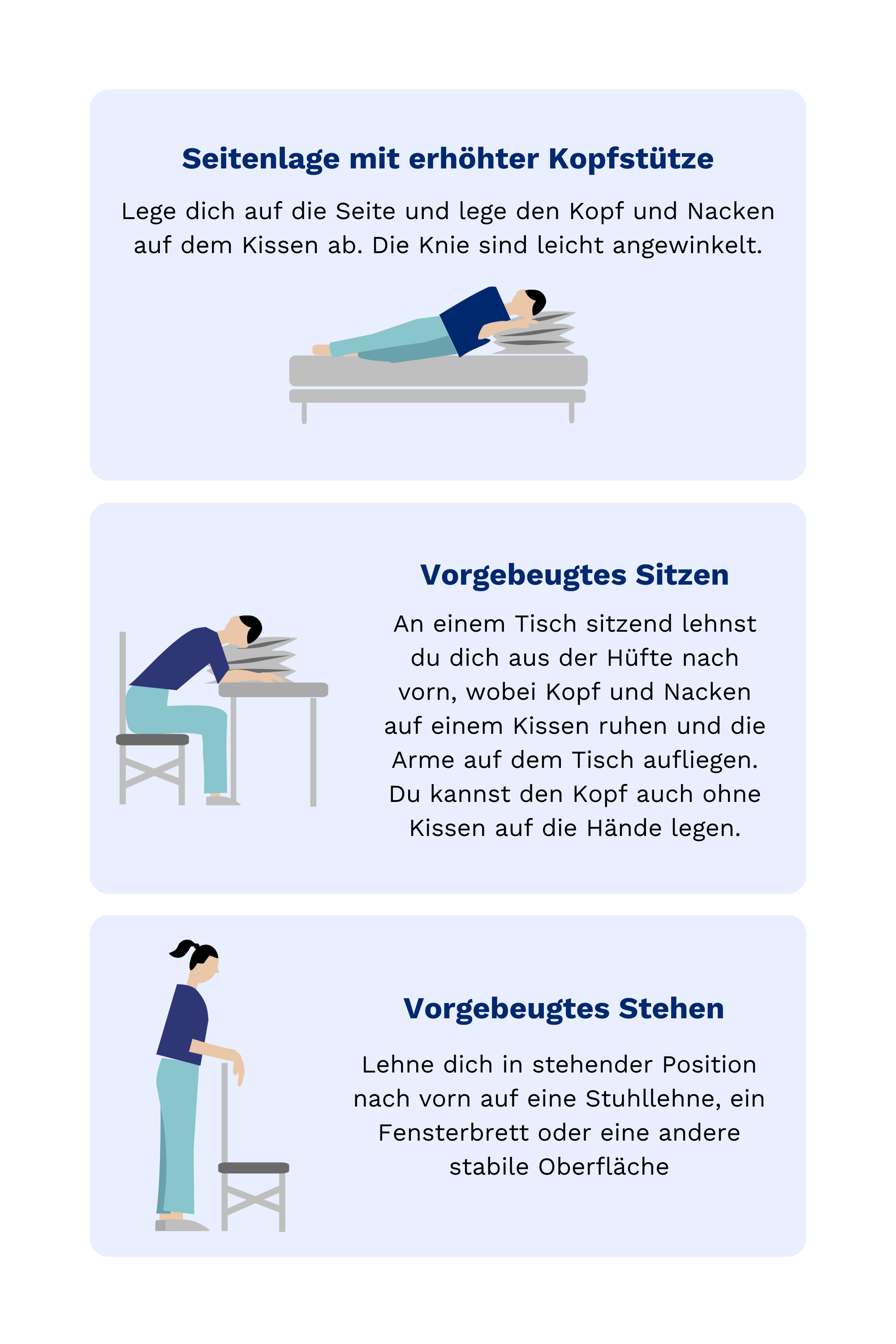 Übungen bei Atemproblemen