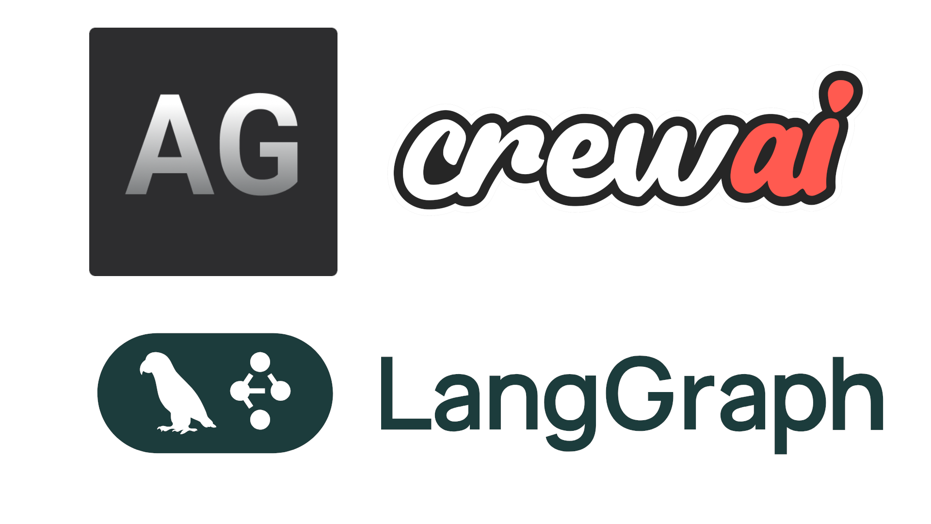 Логотипы фреймворков для ИИ агентов