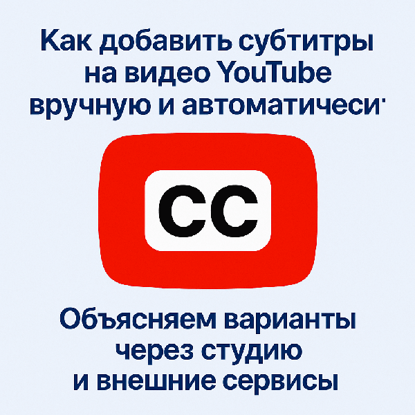 Как добавить субтитры на видео YouTube