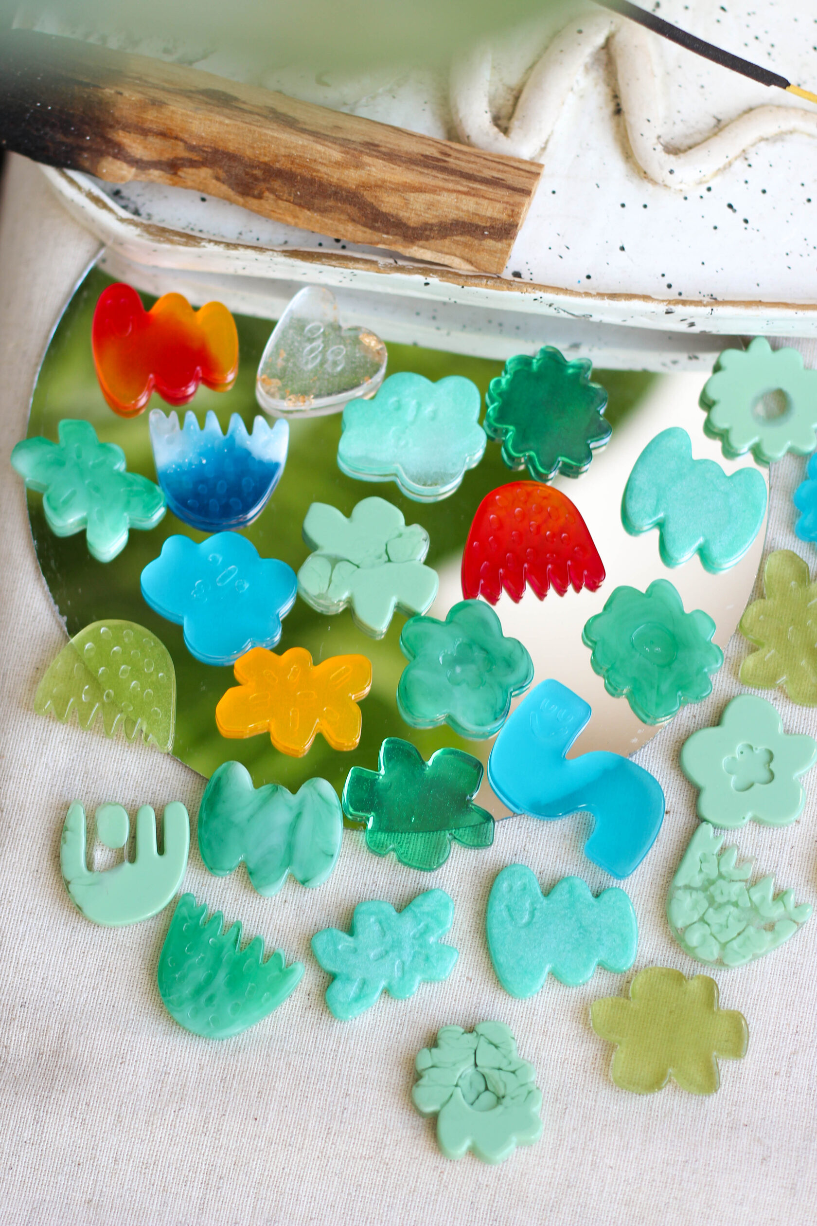 Серьги из эпоксидной смолы