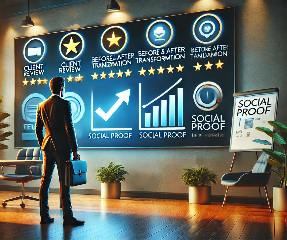 Мужчина в деловом костюме стоит возле стены - экране на котором изображены диаграммы.