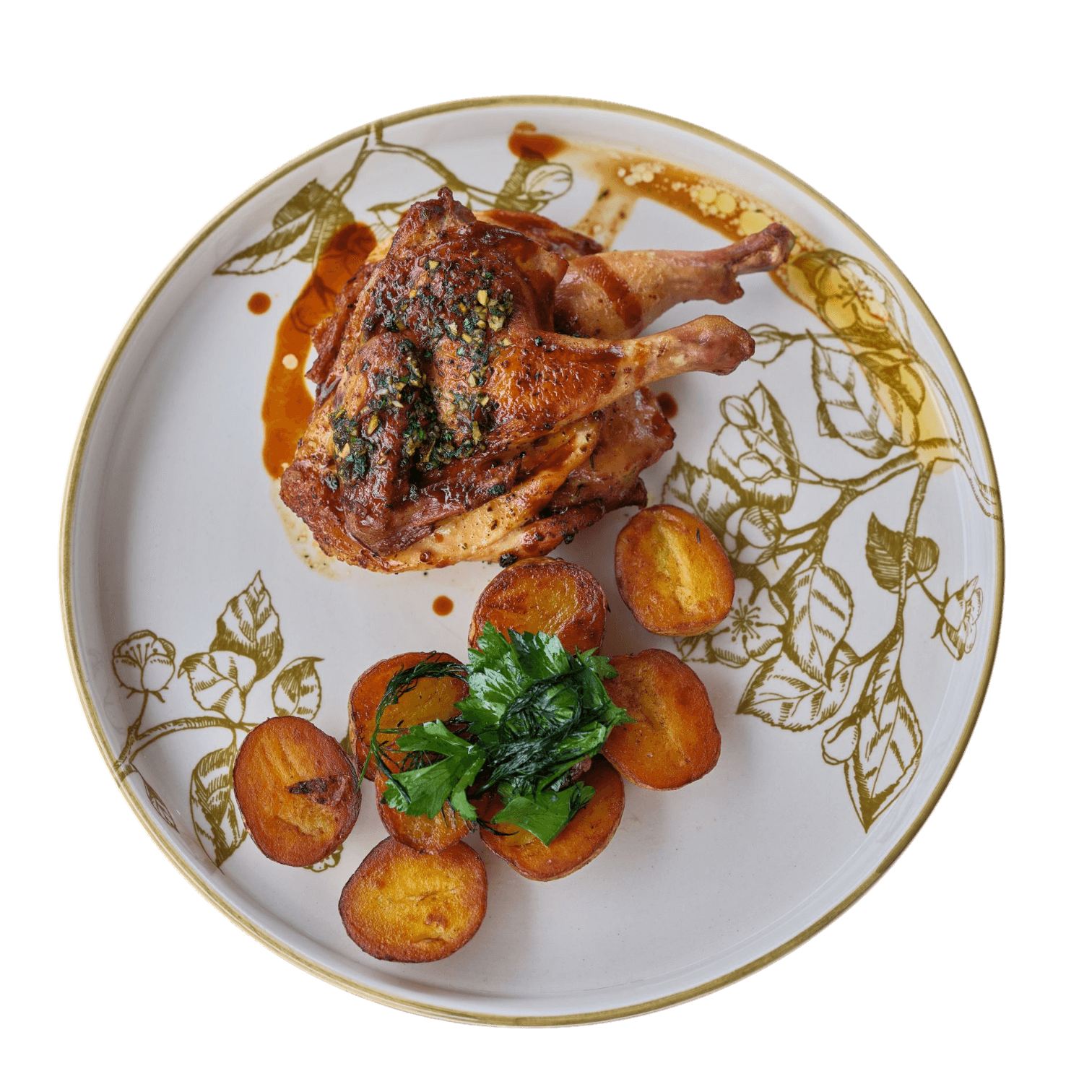 утиная ножка конфи с сезонным гарниром