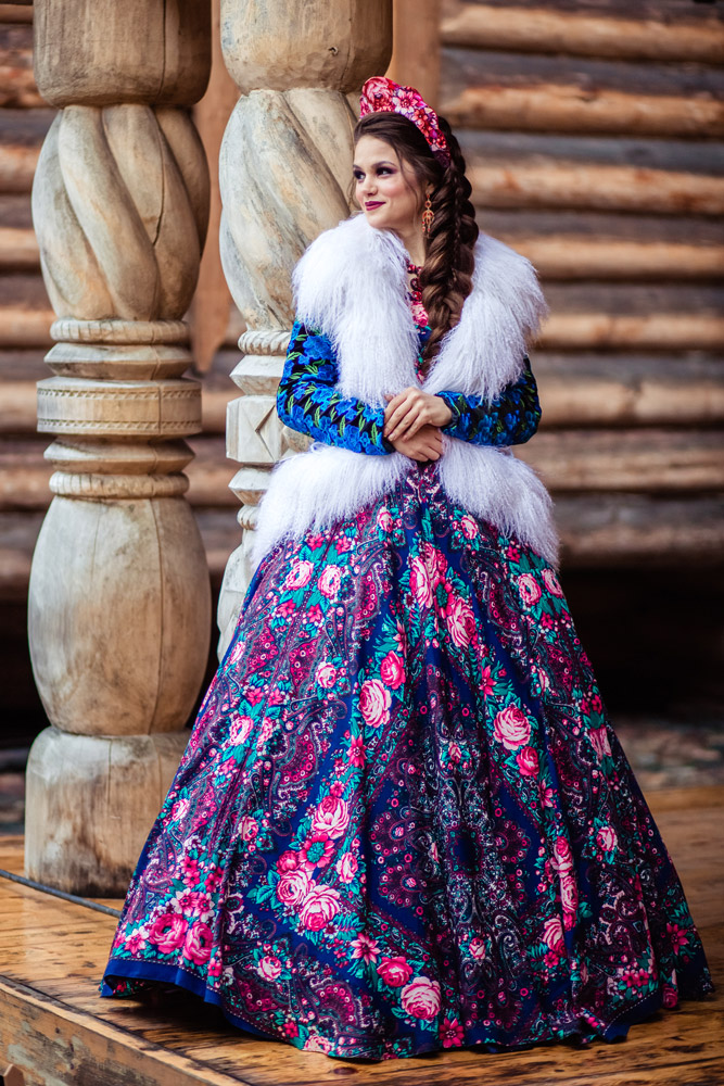 Русский стиль платья