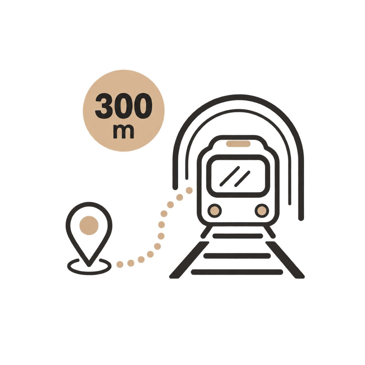 300 метров до метро