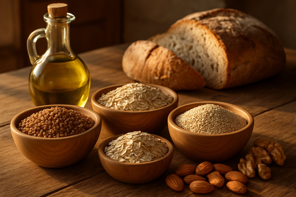  Цельнозерновые крупы, орехи и растительные масла