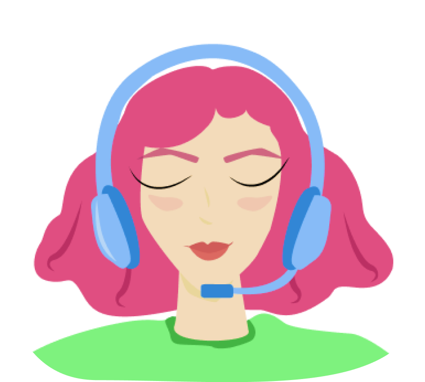 Иллюстрация волонтера в гарнитуре