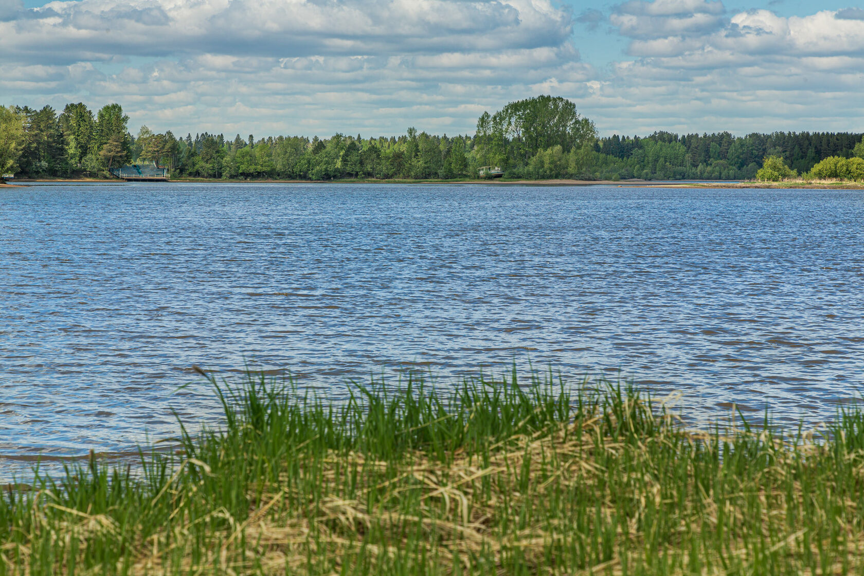 Пологий берег реки