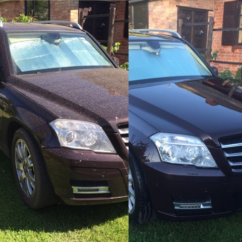 машина до мойки и после 