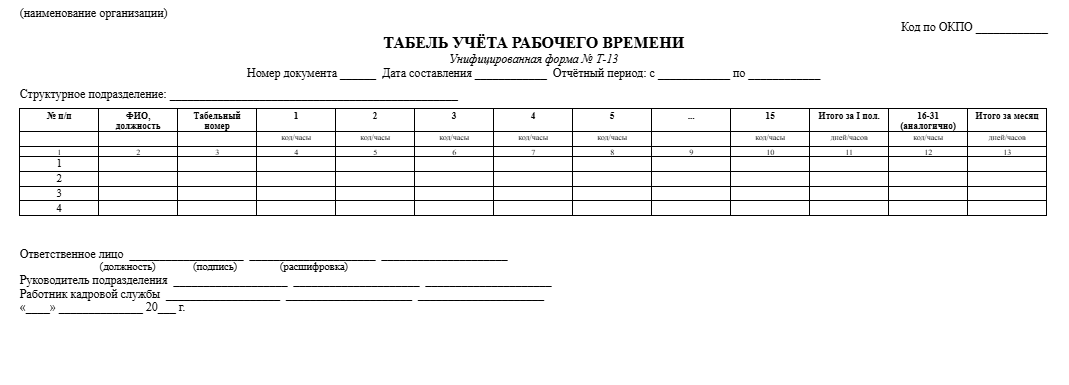 Заявление на отпуск