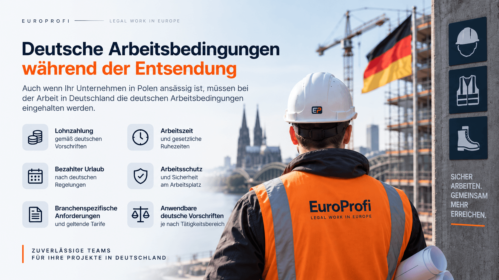 Deutsche Arbeitsbedingungen bei der Entsendung von Arbeitnehmern aus Polen nach Deutschland