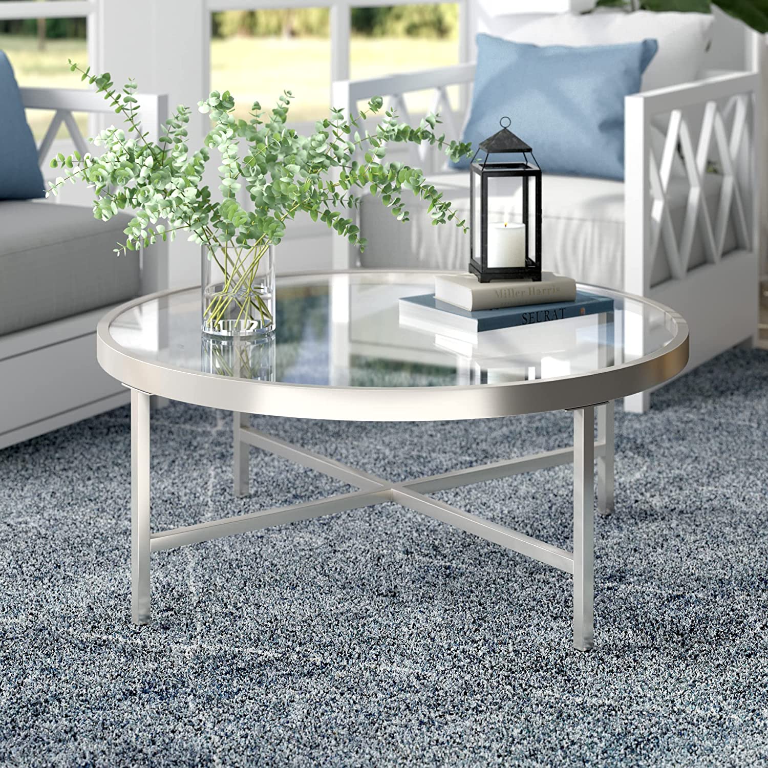 18 White Round Coffee Tables With Glass Top