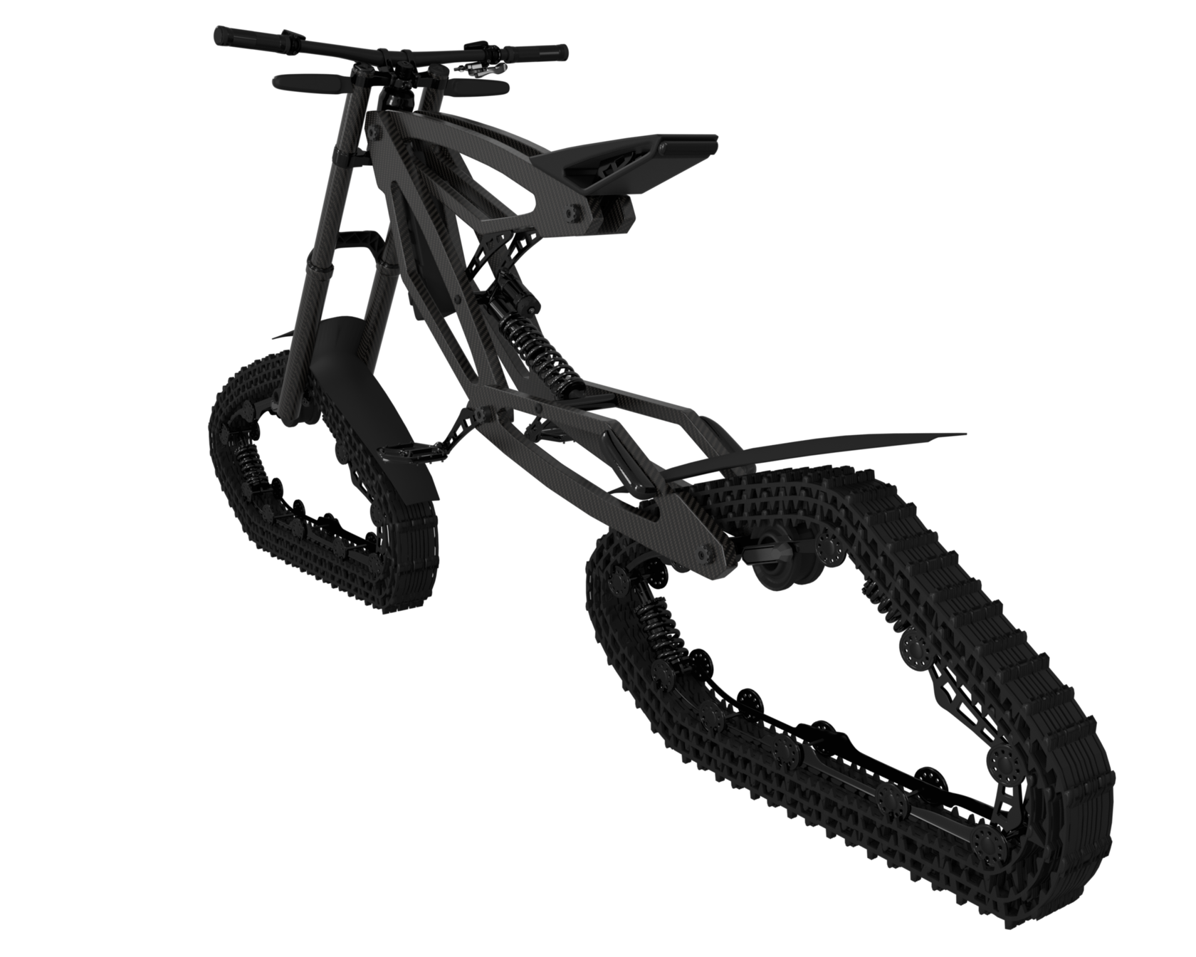 Мотовездеход сотовая структура гусеницы сзади