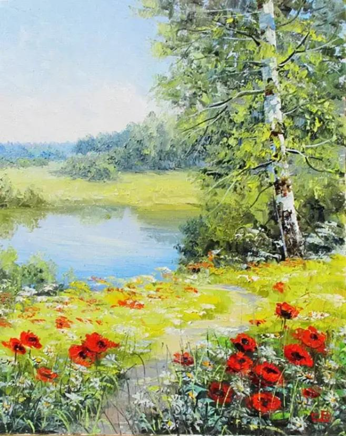 Маки у реки