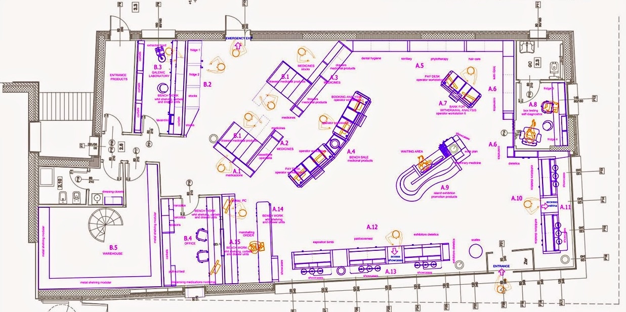 План аптеки чертеж