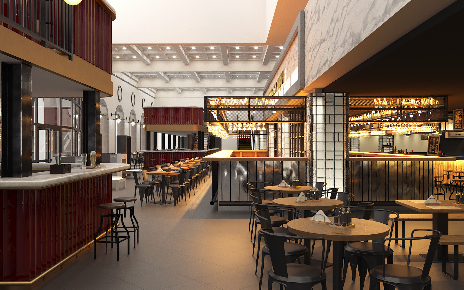 APXPLAN. Дизайн фудкорта «Food Станция»