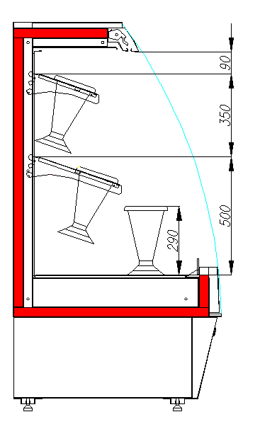 Горка пристенная Полюс / Polus F16-08 VM 1,0-2 0020 FLORA чертёж