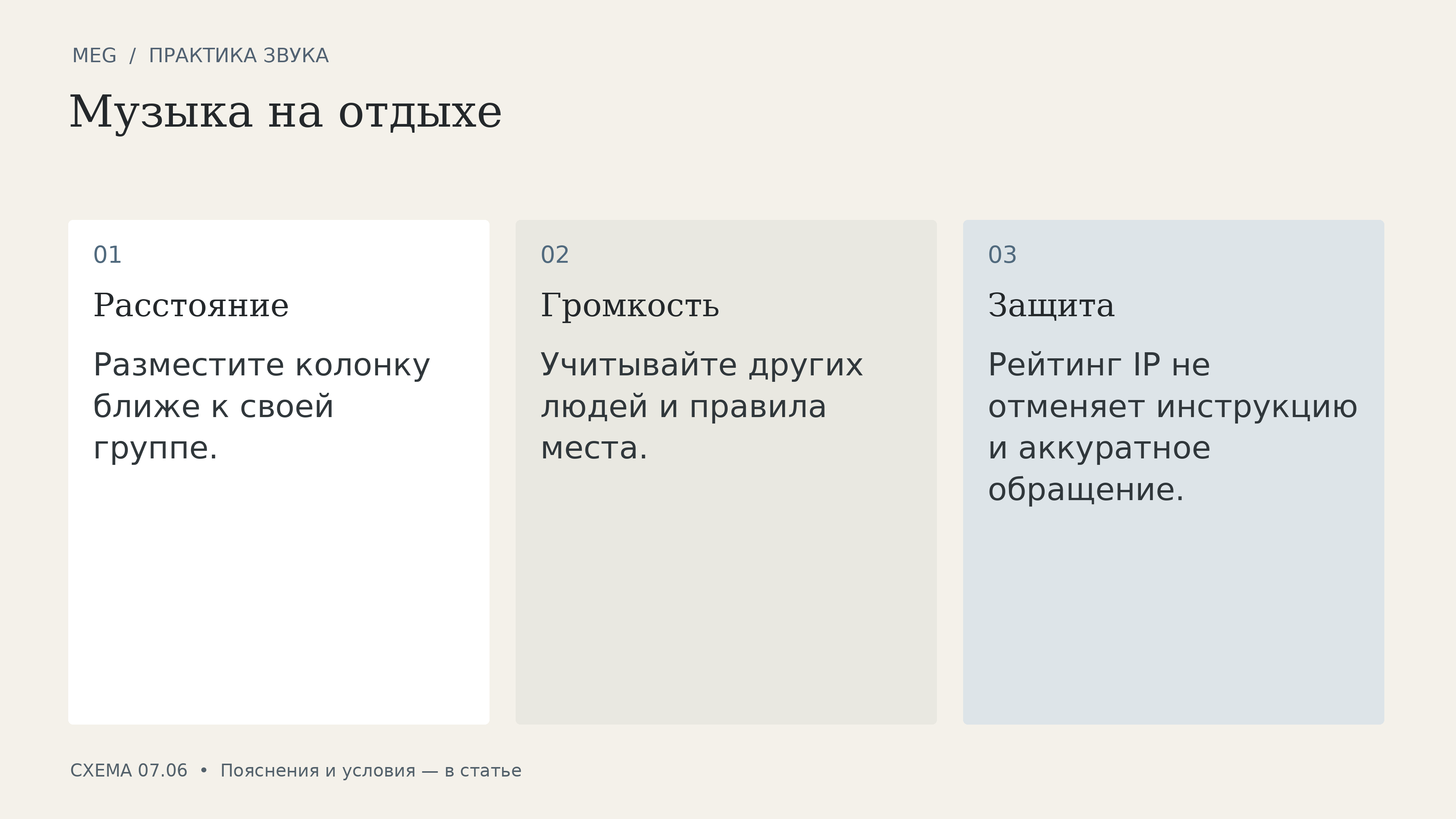 Музыка на отдыхе: расстояние, громкость, защита